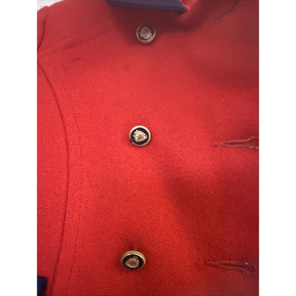 Vintage ROTHSCHILD Girls Wool Velvet Red/Blue Trim Coat & Snow Pants Leggings - Picture 4 of 16